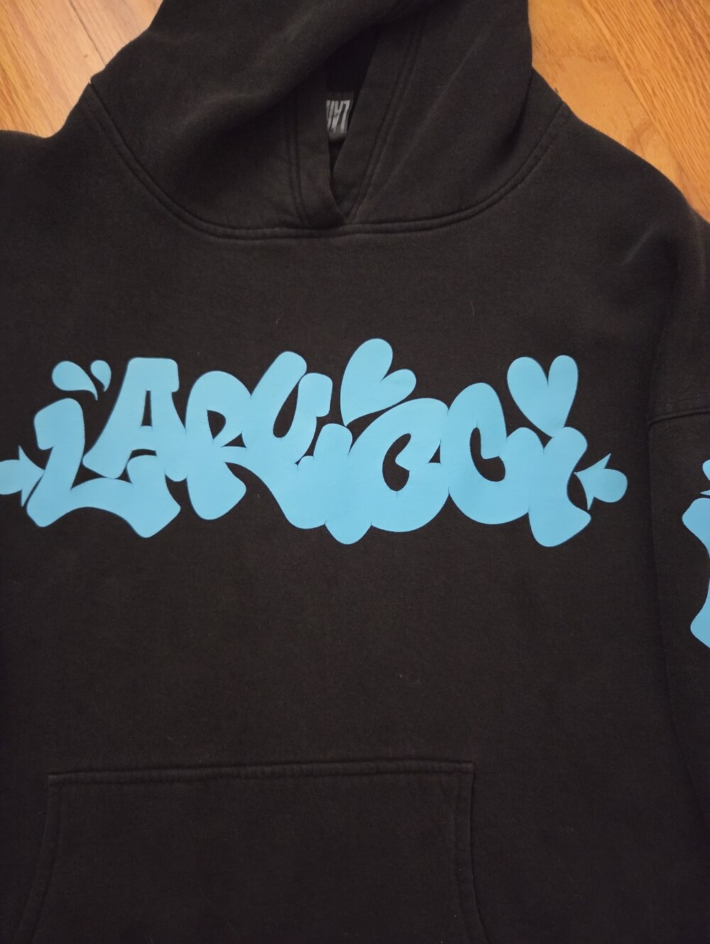 Laruicci Grafitti Streetwear Hoodie Oversized Black Blue print - Picture 5 of 9